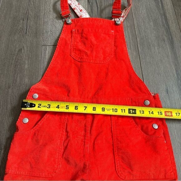 Mini Boden Corduroy Orange Floral Overalls Size 11-12Y - Picture 8 of 9